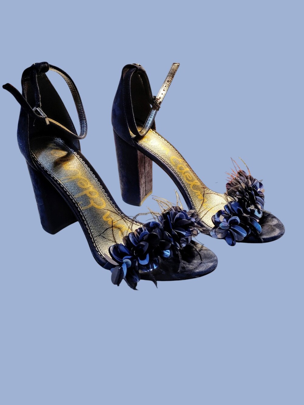 💙*Sam Edelman* Luxury Yal Suede Feather Ankle Heels